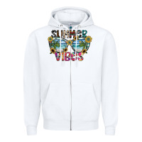 White summer vibes Zipper Hoodie - SublimationCraftShop