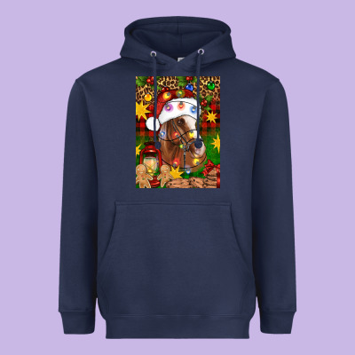 Christmas Horse Heavyweight Hoodie Designed By Artiststas