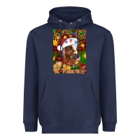 Navy Christmas horse Heavyweight Hoodie - Artiststas