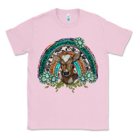 Bubblegum Pink turquoise gemstones brown baby cow  rainbow Classic Tee - BarkalooDesign