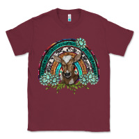 Burgundy turquoise gemstones brown baby cow  rainbow Classic Tee - BarkalooDesign