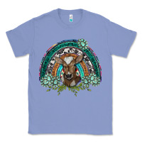 Turquoise Gemstones Brown Baby Cow  Rainbow Classic Tee | Teevron