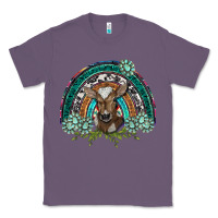 Lavender turquoise gemstones brown baby cow  rainbow Classic Tee - BarkalooDesign