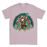 Lilac turquoise gemstones brown baby cow  rainbow Classic Tee - BarkalooDesign