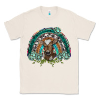 Natural turquoise gemstones brown baby cow  rainbow Classic Tee - BarkalooDesign