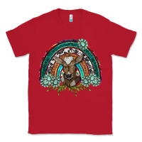 Red turquoise gemstones brown baby cow  rainbow Classic Tee - BarkalooDesign