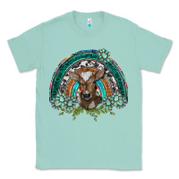 Seafoam turquoise gemstones brown baby cow  rainbow Classic Tee - BarkalooDesign