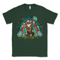 Sports Green turquoise gemstones brown baby cow  rainbow Classic Tee - BarkalooDesign