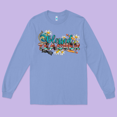 Blessed Teacher Long Sleeve Tee Designed By Texasbilliewilder