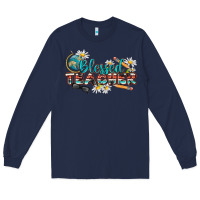 Navy blessed teacher Long Sleeve Tee - texasbilliewilder