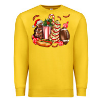Lemon Christmas tree cake American football  ball and hot dogs ado Premium Sweatshirt - AdoDesignShop