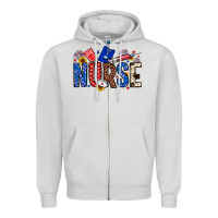 Dove Grey American Nurse Zipper Hoodie - Neo Western