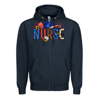 Navy American Nurse Zipper Hoodie - Neo Western