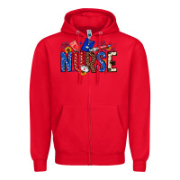 Red American Nurse Zipper Hoodie - Neo Western