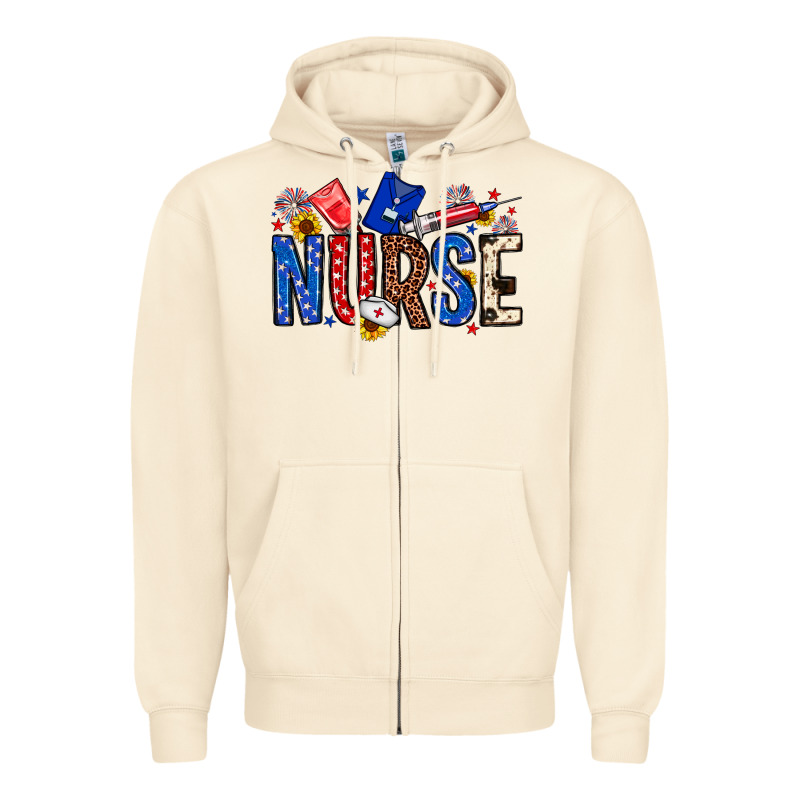 American Nurse Zipper Hoodie by Neo Western | Teevron