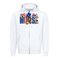 White American Nurse Zipper Hoodie - Neo Western