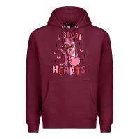Burgundy i steal hearts Premium Hoodie - MaliasSmallBusiness