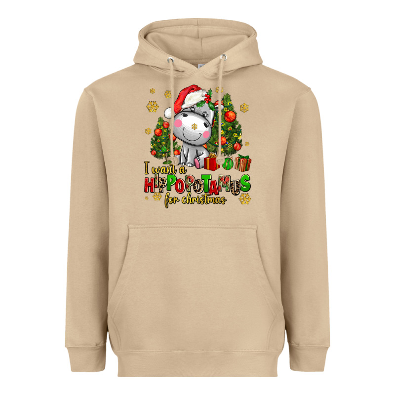 I Want A Hippopotamus For Christmas Heavyweight Hoodie by AdoDesignShop | Teevron