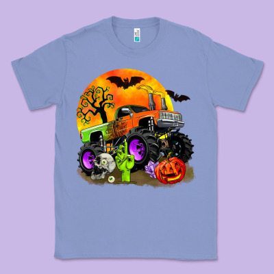 Halloween Monster Truck Classic Tee Designed By Zillion Design Studio