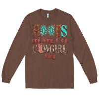 Chestnut boots and bling its a cowgirl thing Long Sleeve Tee - texasbilliewilder