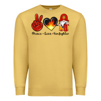 Peace Love Firefighter Premium Sweatshirt | Teevron