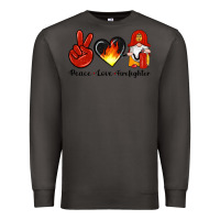 Smoke peace love firefighter Premium Sweatshirt - Artiststas