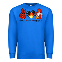 True Royal peace love firefighter Premium Sweatshirt - Artiststas