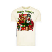 Vintage Arctic happy holidays gnomes truck Vintage Tee - BarkalooDesign