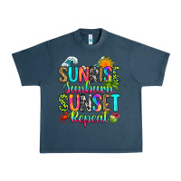 Midnight Navy sunrise sunburn sunset repeat Urban Heavy Tee - RanaPortraitStore