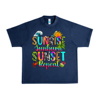 Navy sunrise sunburn sunset repeat Urban Heavy Tee - RanaPortraitStore