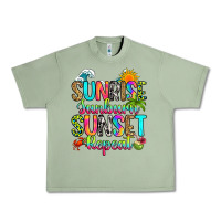 Oil Green sunrise sunburn sunset repeat Urban Heavy Tee - RanaPortraitStore