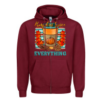 Burgundy pumpkin spice everything Zipper Hoodie - HRA Design Shop