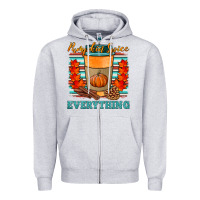 Heather Grey pumpkin spice everything Zipper Hoodie - HRA Design Shop