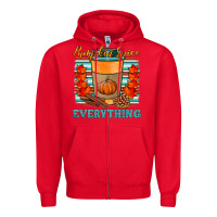 Red pumpkin spice everything Zipper Hoodie - HRA Design Shop