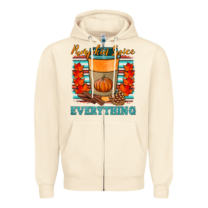 Pumpkin Spice Everything Zipper Hoodie by HRA Design Shop | Teevron