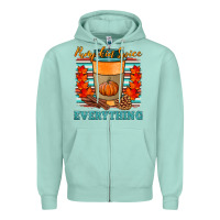 Seafoam pumpkin spice everything Zipper Hoodie - HRA Design Shop