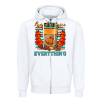 White pumpkin spice everything Zipper Hoodie - HRA Design Shop