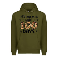 Army Green its been a wild 100 days Premium Hoodie - MaliasSmallBusiness