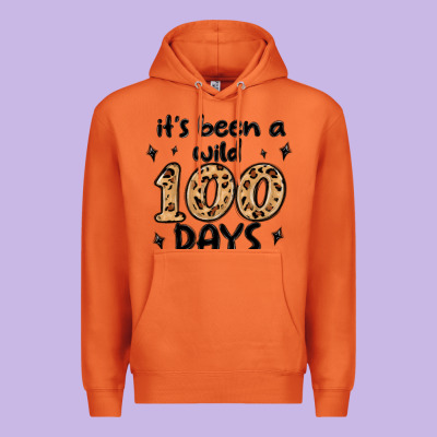 Its Been A Wild 100 Days Premium Hoodie Designed By Maliassmallbusiness