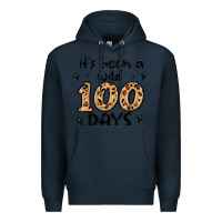 Navy its been a wild 100 days Premium Hoodie - MaliasSmallBusiness
