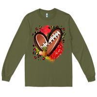 Army Green fruits and football heart Long Sleeve Tee - Zillion Design Studio