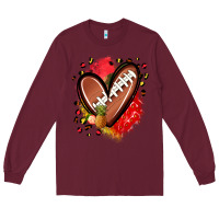 Burgundy fruits and football heart Long Sleeve Tee - Zillion Design Studio