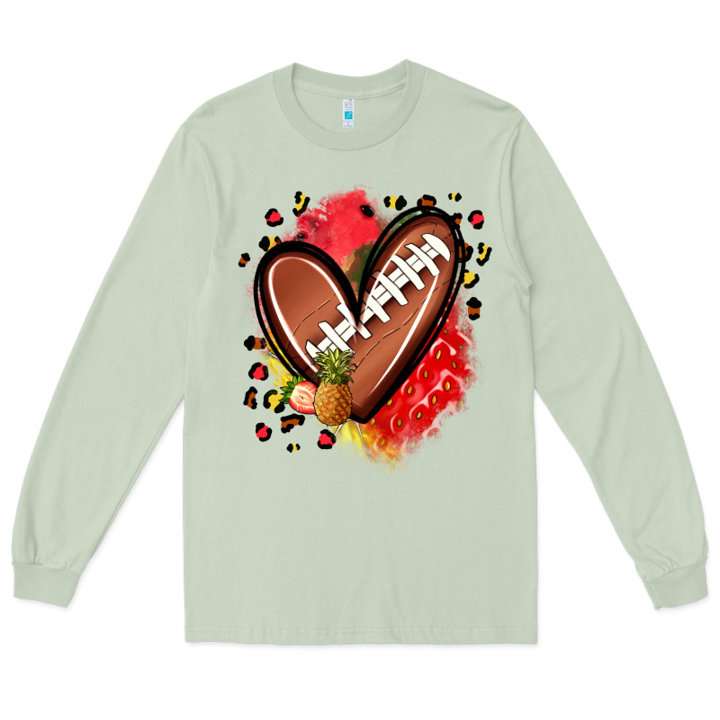 Fruits And Football Heart Long Sleeve Tee by Zillion Design Studio | Teevron