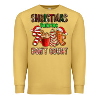 Antique Gold christmas calories dont count with  christmas tree cake and cookies ad Premium Sweatshirt - AdoDesignShop