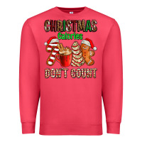 Cardinal christmas calories dont count with  christmas tree cake and cookies ad Premium Sweatshirt - AdoDesignShop