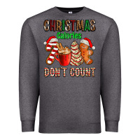 Charcoal Heather christmas calories dont count with  christmas tree cake and cookies ad Premium Sweatshirt - AdoDesignShop