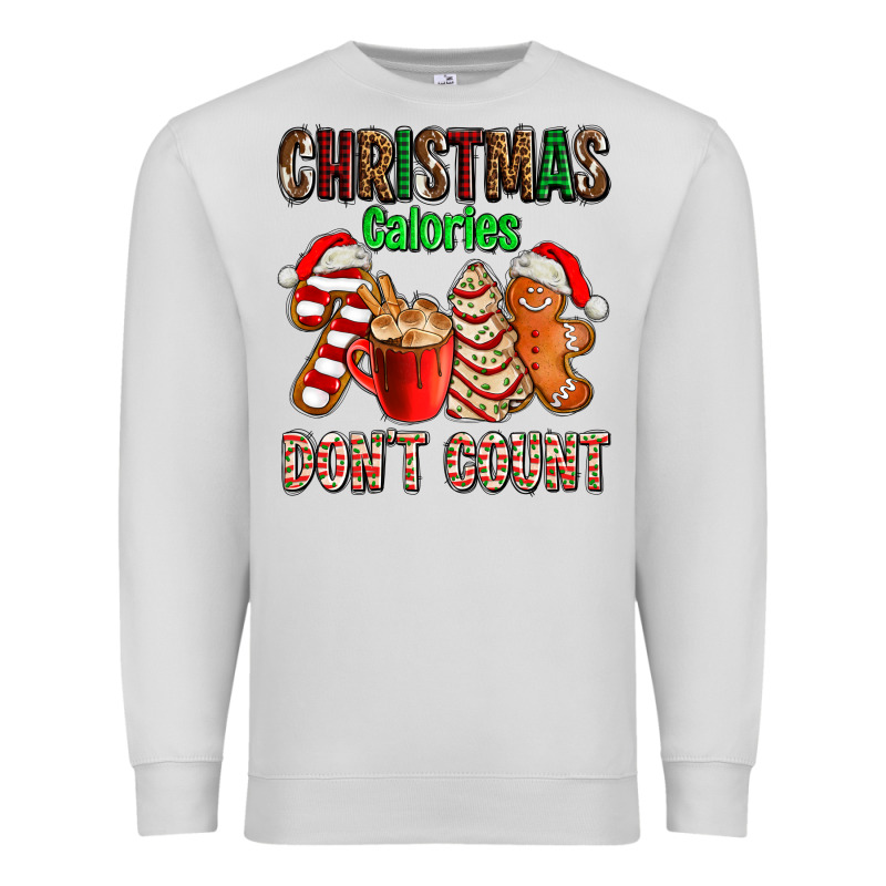 Christmas Calories Dont Count With  Christmas Tree Cake And Cookies Ad Premium Sweatshirt by AdoDesignShop | Teevron