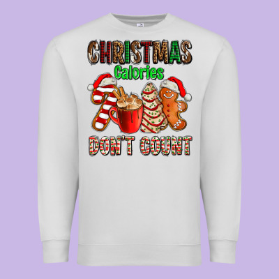 Christmas Calories Dont Count With  Christmas Tree Cake And Cookies Ad Premium Sweatshirt Designed By Adodesignshop