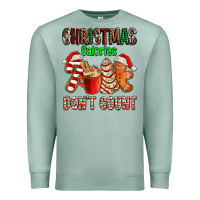 Seafoam christmas calories dont count with  christmas tree cake and cookies ad Premium Sweatshirt - AdoDesignShop