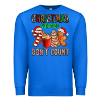 True Royal christmas calories dont count with  christmas tree cake and cookies ad Premium Sweatshirt - AdoDesignShop